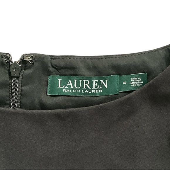 Ralph Lauren black white stripped sleeveless round neck fit & flare midi dress 4 - Picture 4 of 6